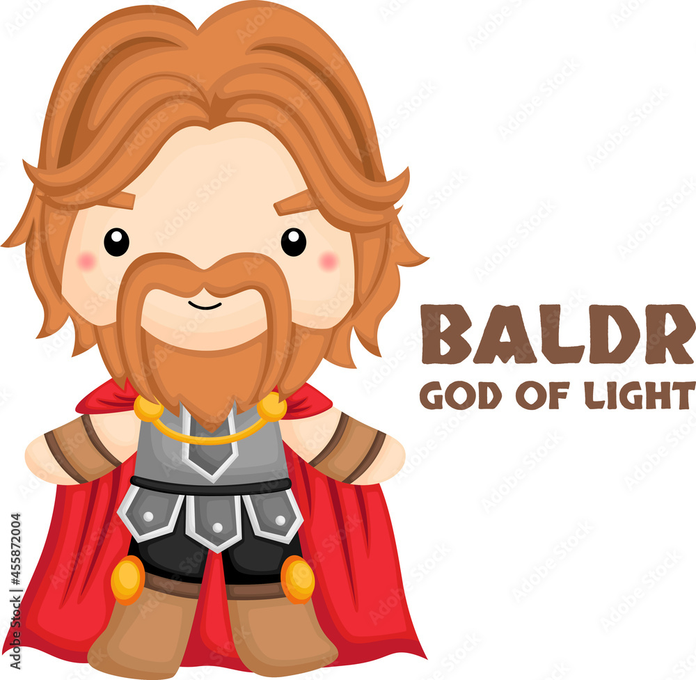Premium Vector  A vector of baldr from norse mythology