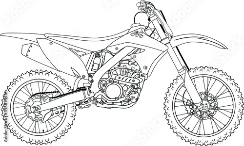 Line Art Motocross