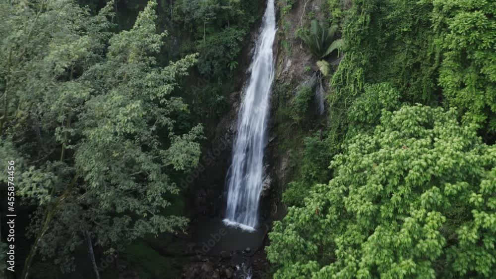 flying above waterfall in Thailand flying above waterfall in Thailand