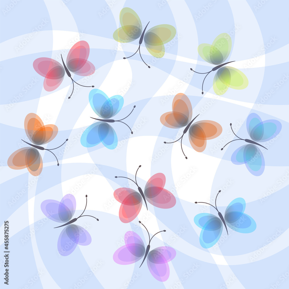 Butterflies rainbow creative abstract seamless vector pattern kids texture for fabric wallpaper textile apparel Butterflies rainbow creative abstract seamless vector pattern kids texture for fabric wallpaper textile apparel