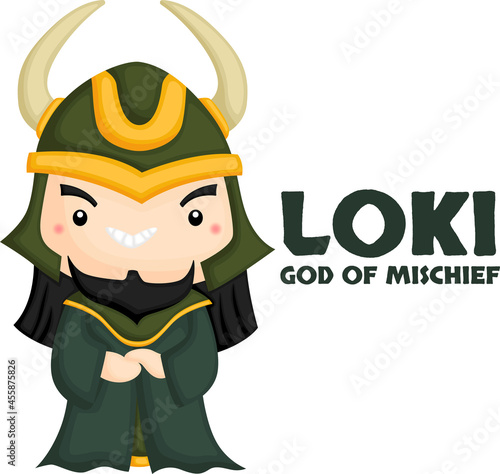 a vector of Loki from Norse mythology 