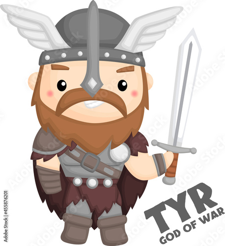 a vector of Tyr from Norse mythology 