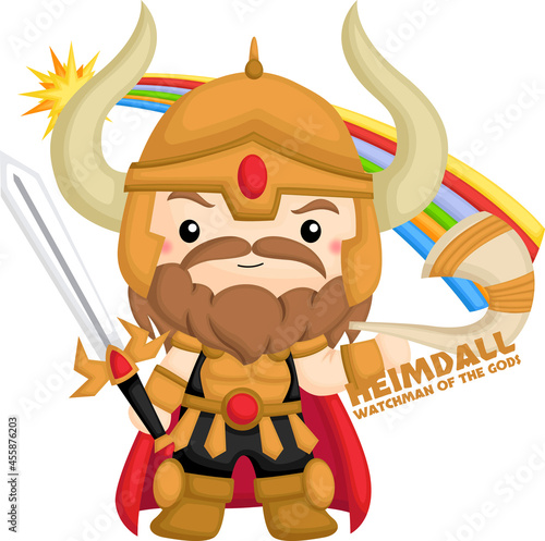 a vector of Heimdall from Norse mythology 
 photo