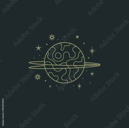beautiful mystical illustration esotericism astrology yoga vedas cosmos universe on a dark background