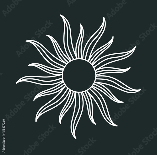 beautiful mystical illustration esotericism astrology yoga vedas cosmos universe on a dark background