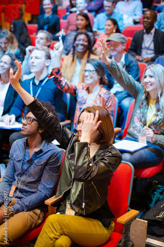 Eager audience asking questions