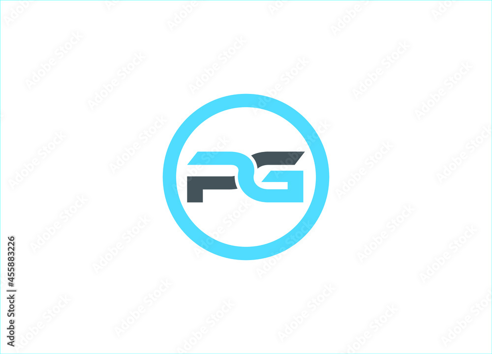 Initial Letter PG Logo or Icon Design Vector Image Template Initial Letter PG Logo or Icon Design Vector Image Template