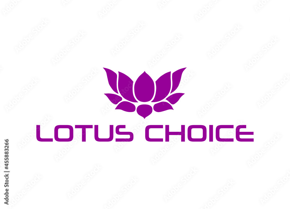 Lotus Choice Logo or Icon Design Vector Image Template Lotus Choice Logo or Icon Design Vector Image Template