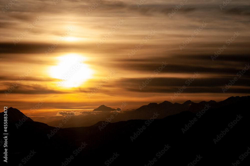 Sunrise over the Matanuska, Susitna Valley in Alaska