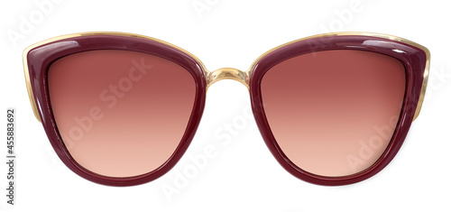 Sunglasses isolated on white background for applying on a portrait. Design element with clipping path