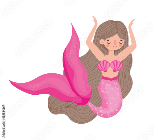pink mermaid icon