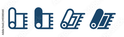 Rolling carpet icon set.
