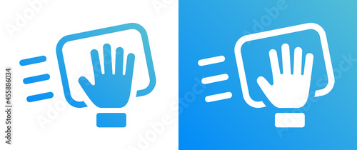 Hand wiping icon. Wipe icon