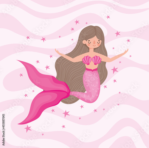 nice pink mermaid