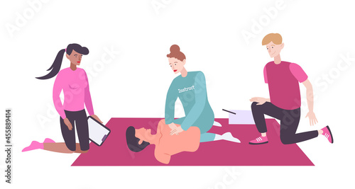 First Aid Flat Illustration