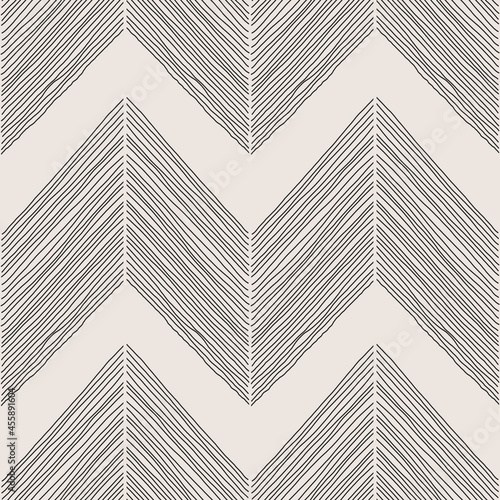 Trendy minimalist seamless pattern with abstract creative hand drawn composition
