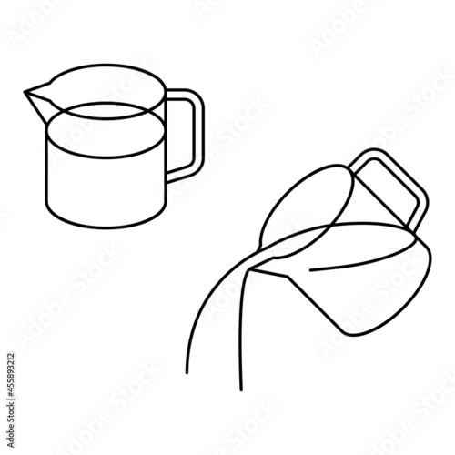 計量カップ　measuring cup vector illustration