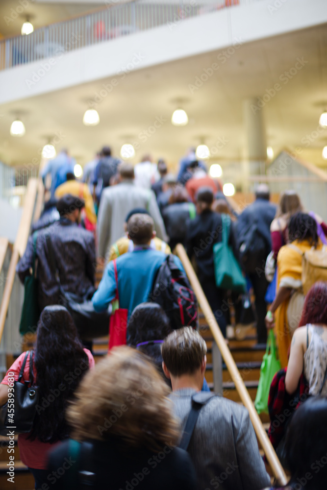 Fototapeta premium People going upstairs