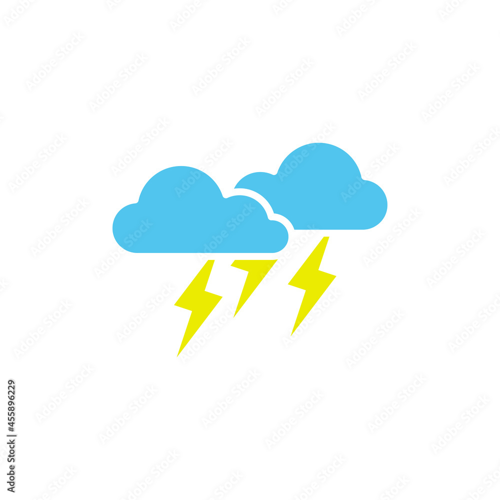 Storm cloud icon design illustration template Storm cloud icon design illustration template