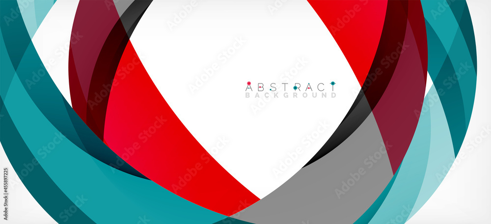 Obraz premium Geometric abstract background. Circle created with overlapping color shapes. Vector Illustration For Wallpaper, Banner, Background, Landing Page