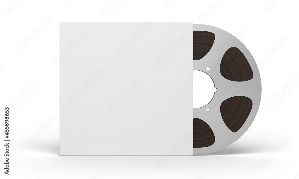 old sound recording reel to reel type with paper cover