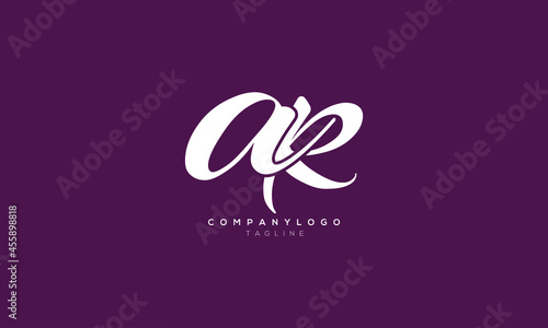 AR, RA, Abstract initial monogram letter alphabet logo design