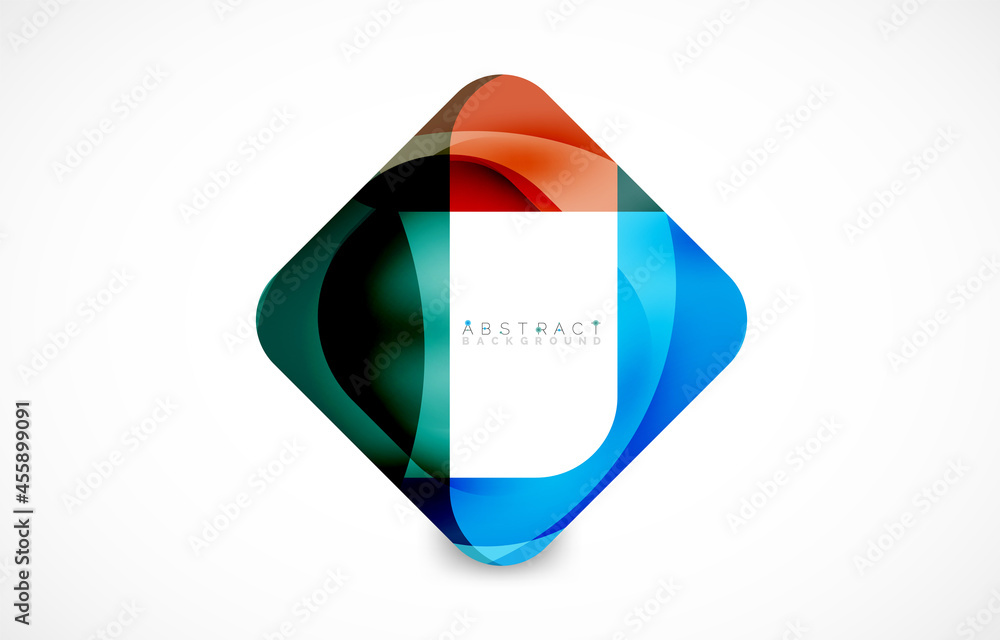Minimal background. Abstract square shape with round corners created with wavy forms. Vector Illustration For Wallpaper, Banner, Background, Landing Page Minimal background. Abstract square shape with round corners created with wavy forms. Vector Illustration For Wallpaper, Banner, Background, Landing Page
