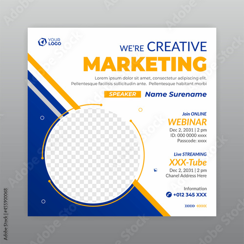 Social media post template