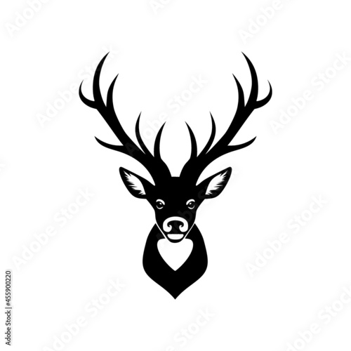 Deer head design illustration isolated on white background