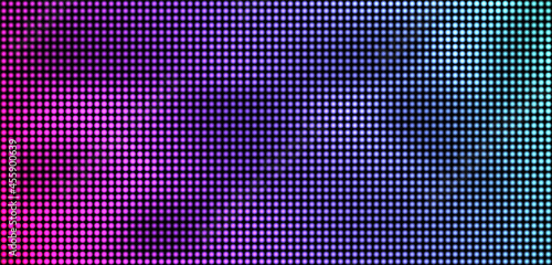 Led screen texture. Lcd digital monitor. Electronic diode effect. Analog display. Color television videowall. Projector grid template. Pixeled background with points. Vector illustration.