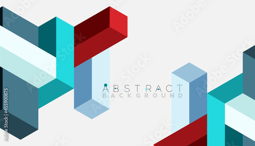 Abstract background. 3d cubes, cubic elements and blocks. Techno or business concept for wallpaper, banner, background, landing page