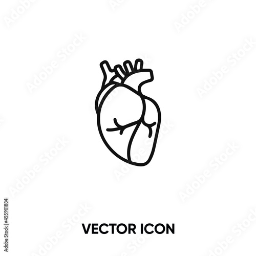 Heart vector icon. Modern, simple flat vector illustration for website or mobile app.Human heart symbol, logo illustration. Pixel perfect vector graphics	