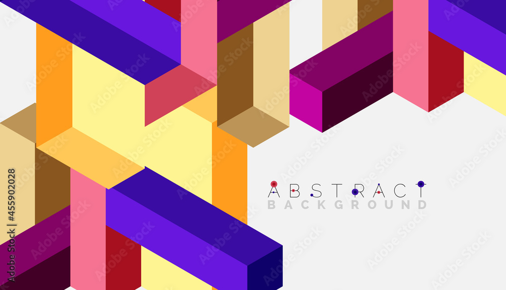 Abstract background. 3d cubes, cubic elements and blocks. Techno or business concept for wallpaper, banner, background, landing page Abstract background. 3d cubes, cubic elements and blocks. Techno or business concept for wallpaper, banner, background, landing page