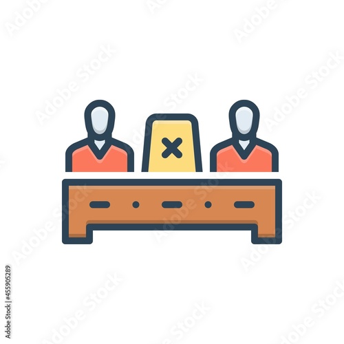 Color illustration icon for absence