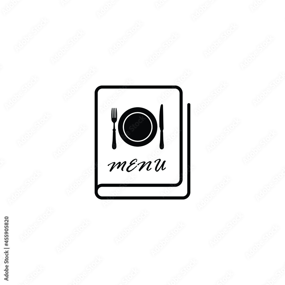 Menu book - vector icon restaurant sign Menu book - vector icon restaurant sign