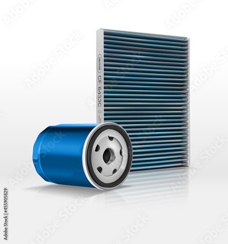 Air filter with air flow. Hepa filtration. Dust and pollen protect. Oil Filter-Automobile is an illustration of an oil filter used in automobile engines such as cars, trucks and vans. 