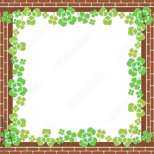 花壇のフレーム 正方形 クローバー