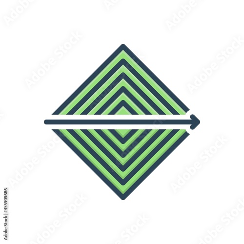 Color illustration icon for usually