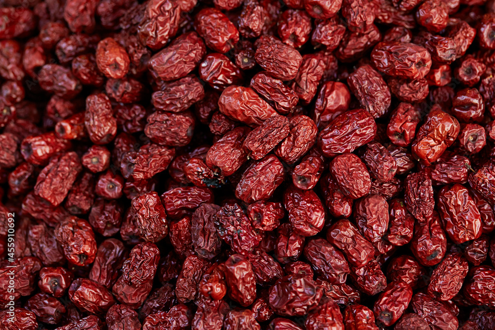Jujubes on display in a traditional market Jujubes on display in a traditional market
