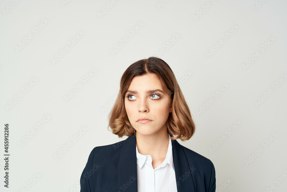 Business woman manager office work professional light background Business woman manager office work professional light background