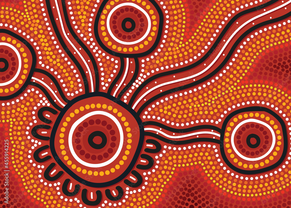 Aboriginal dot art Illustration Aboriginal dot art Illustration