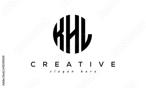 Letters KHL creative circle logo design vector	
 photo