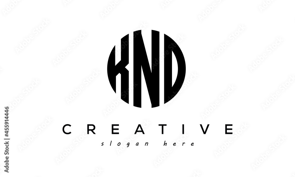 Letters KNO creative circle logo design vector	
 - obrazy, fototapety, plakaty 
