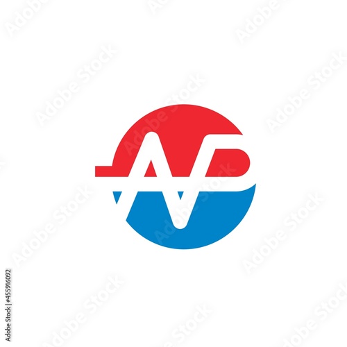 ap or np icon vector illustration design concept