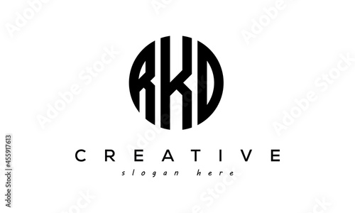 Letters RKO creative circle logo design vector	 photo