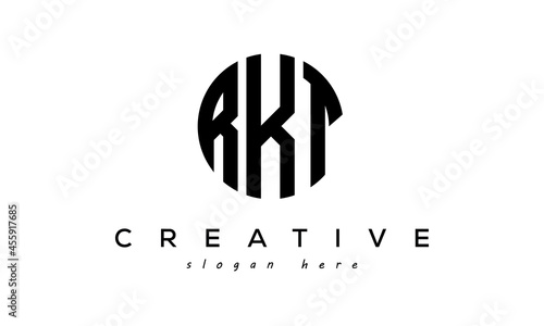 Letters RKT creative circle logo design vector	 photo