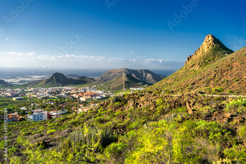 Panoramic view of "Valle San Lorenzo" neighborhood, in Arona town. South of Tenerife (Canary Islands, Spain)