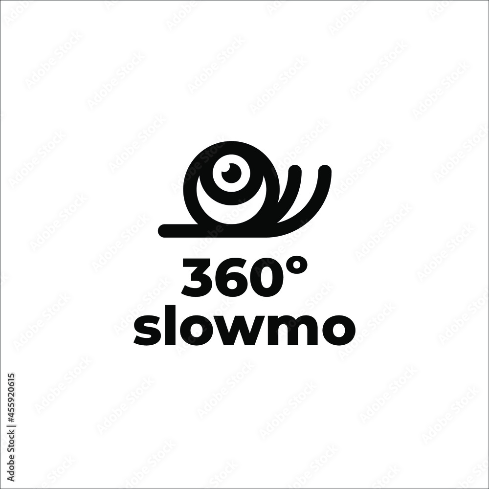 Obraz premium snail mascot 360 slow-motion camera logo