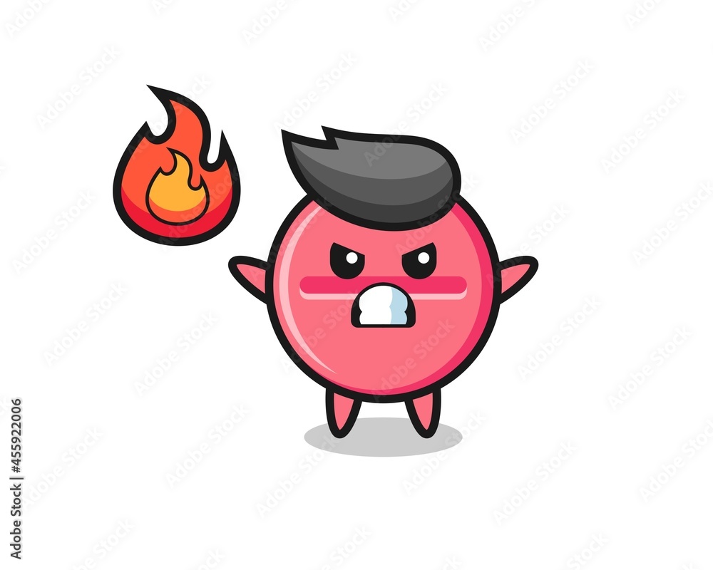 medicine tablet character cartoon with angry gesture medicine tablet character cartoon with angry gesture