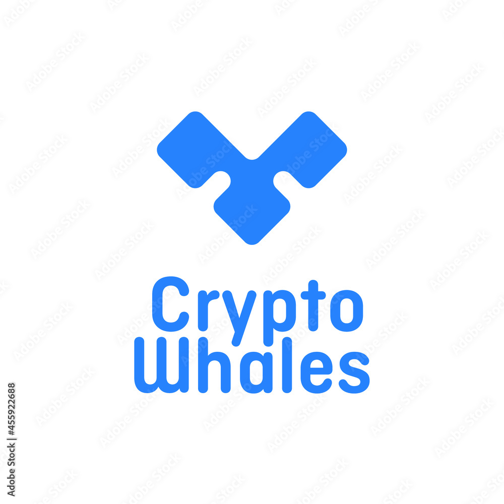 Blue Crypto whales logo inspiration Blue Crypto whales logo inspiration